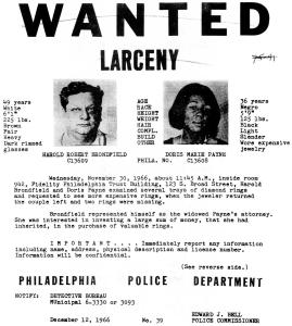 Doris Payne, right, appears in this copy of a 1966 wanted poster provided by her family. The 75-year-old international jewel thief, who was successful stealing jewels for more than 50 years, now faces charges that she stole a ring from a Neiman Marcus store. (AP Photo)