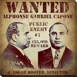STR-20x20 AL.VINAPP120976 Al Capone Wanted Poster
